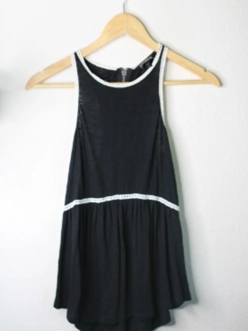 Express Black Tank Dress with White Trim